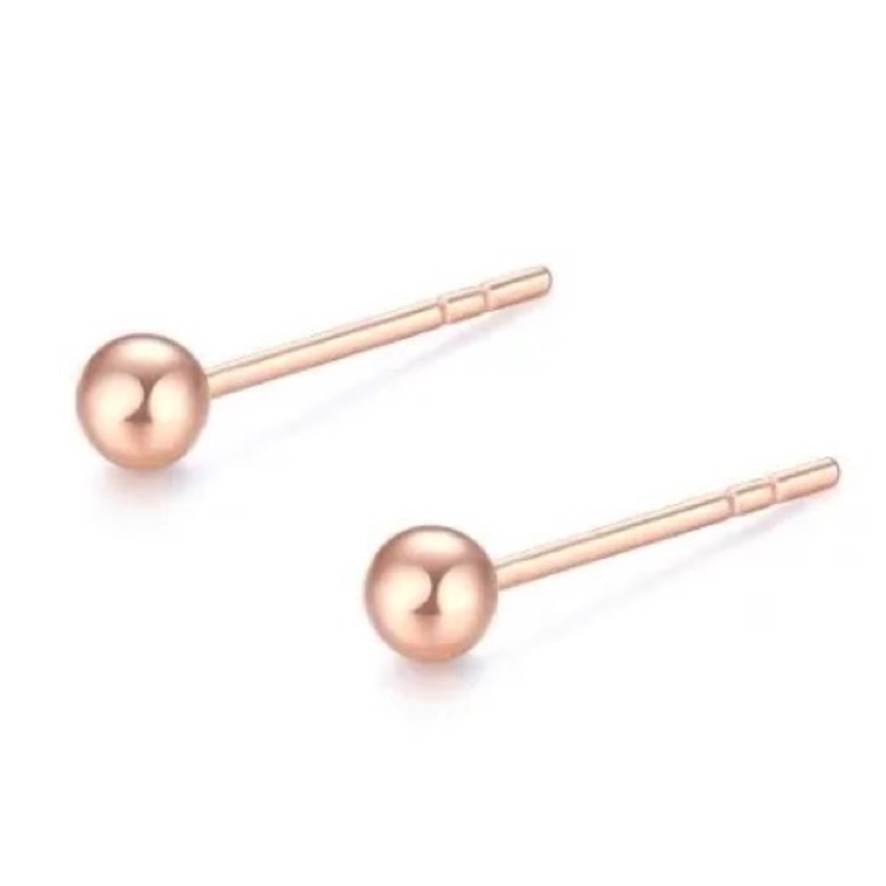 18k small ball earrings~